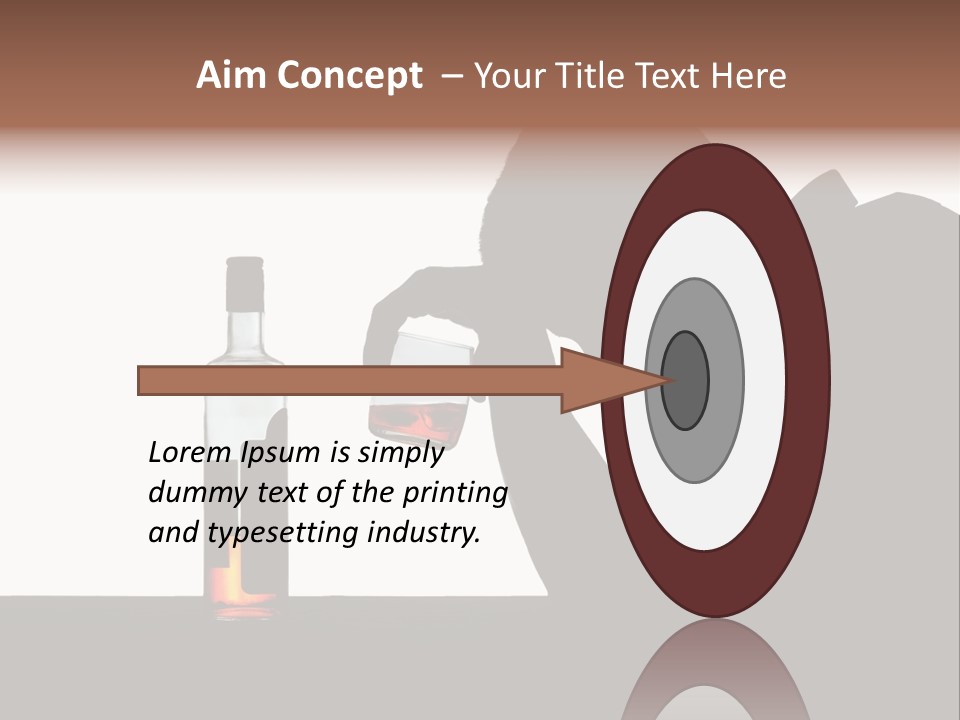 Black Silhouette Addict PowerPoint Template