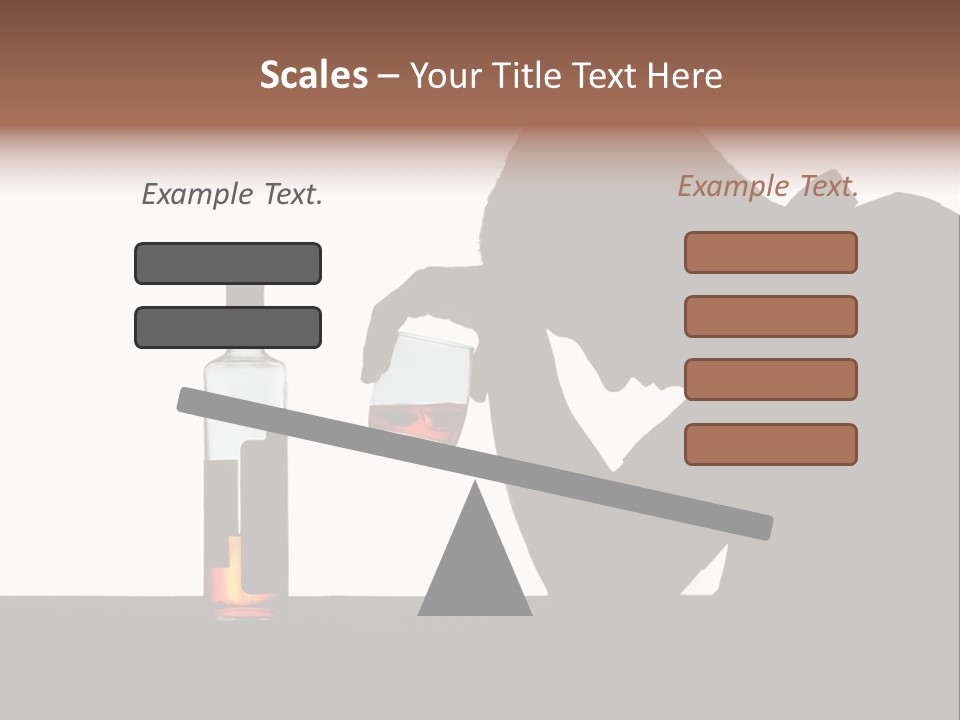 Black Silhouette Addict PowerPoint Template