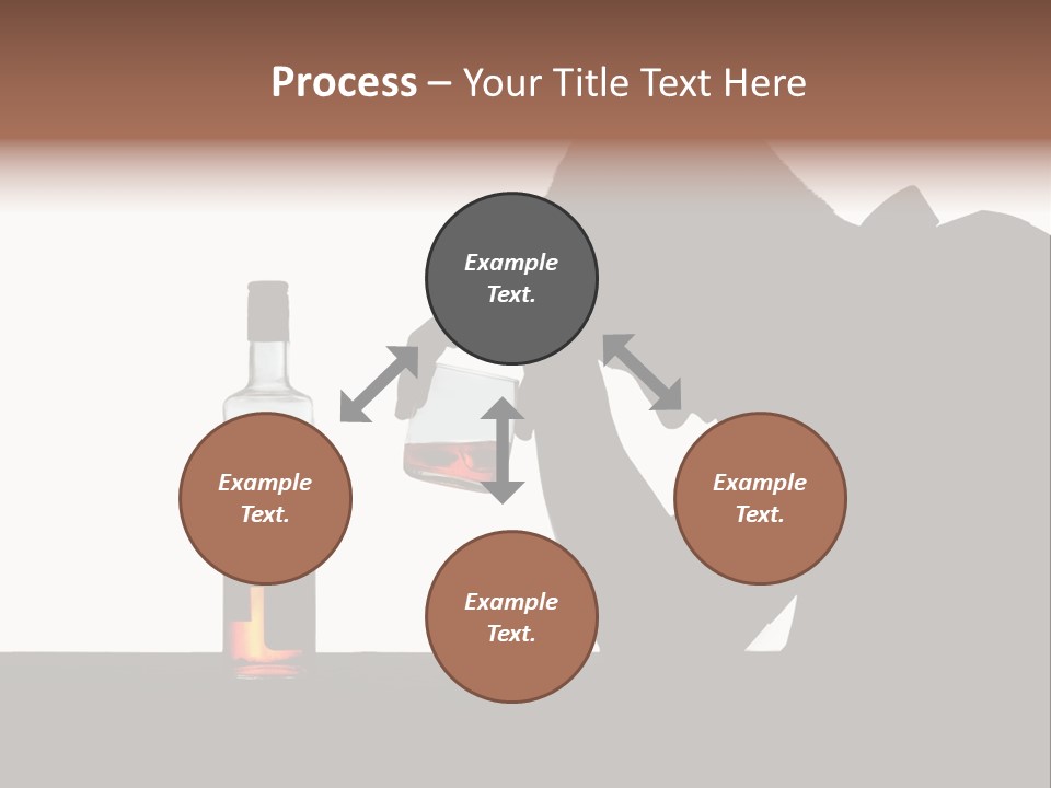Black Silhouette Addict PowerPoint Template