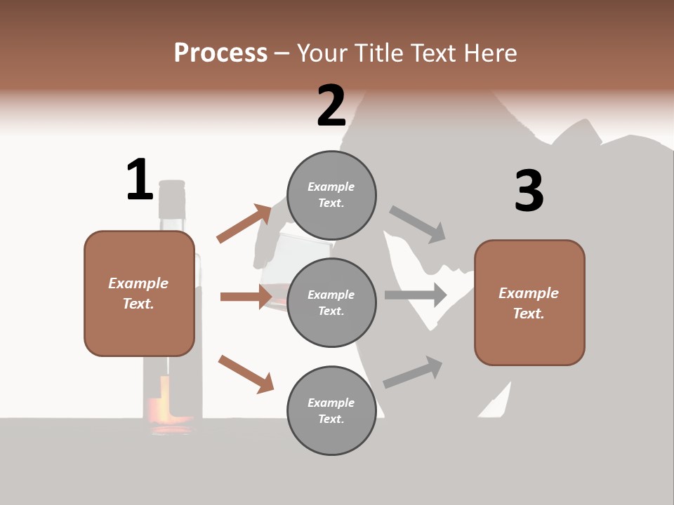 Black Silhouette Addict PowerPoint Template