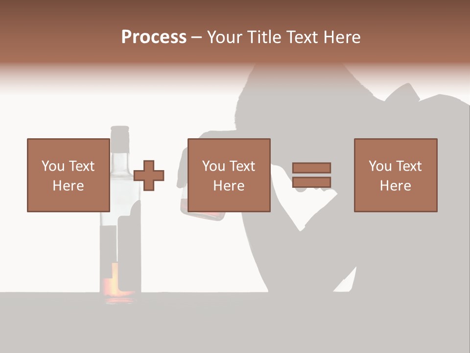 Black Silhouette Addict PowerPoint Template