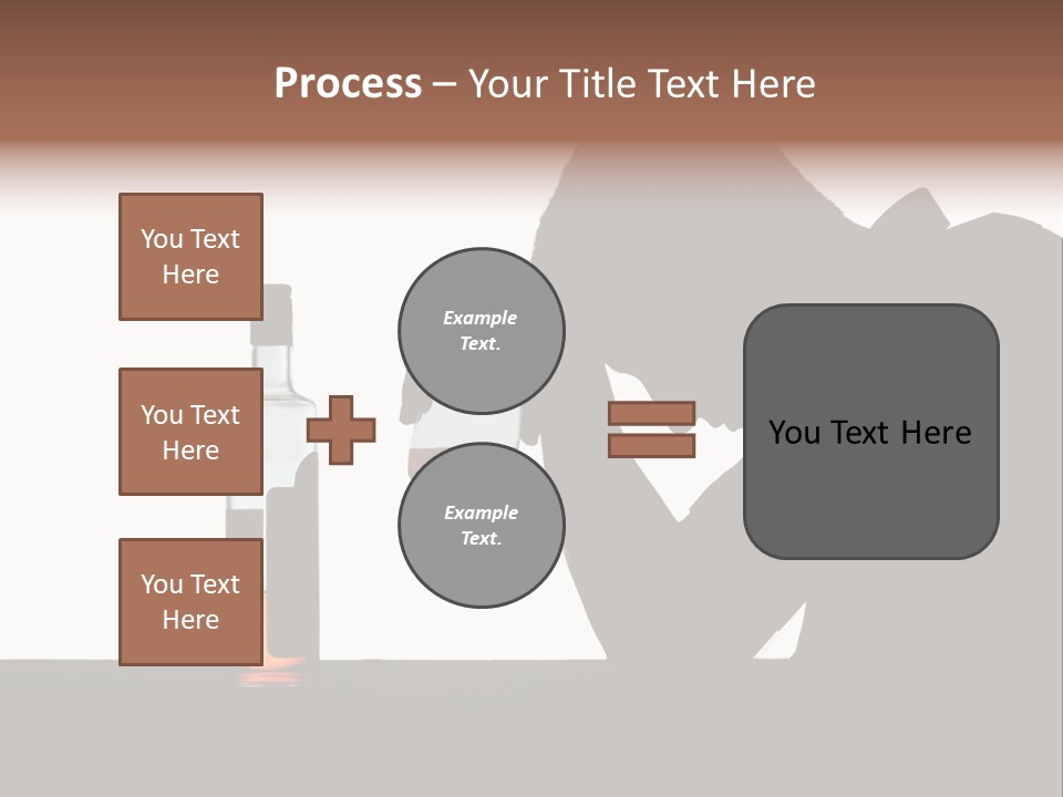 Black Silhouette Addict PowerPoint Template