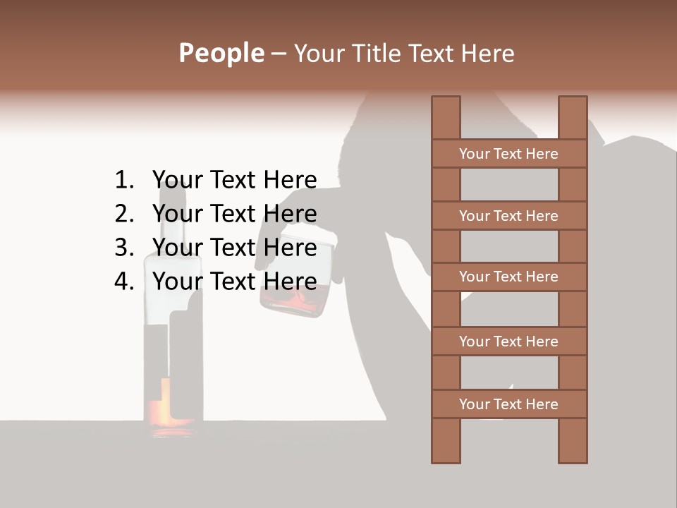 Black Silhouette Addict PowerPoint Template