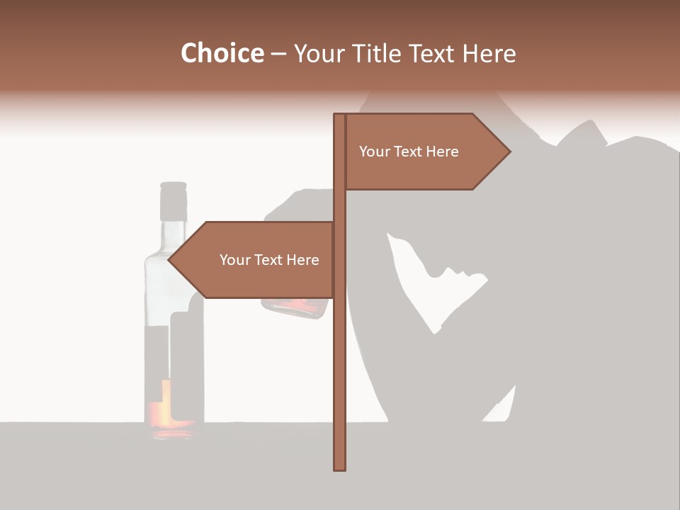 Black Silhouette Addict PowerPoint Template