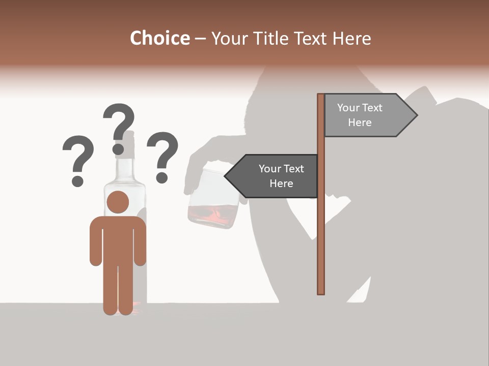Black Silhouette Addict PowerPoint Template