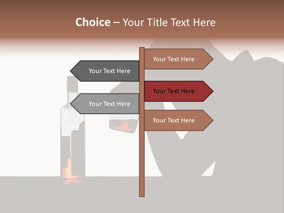 Black Silhouette Addict PowerPoint Template