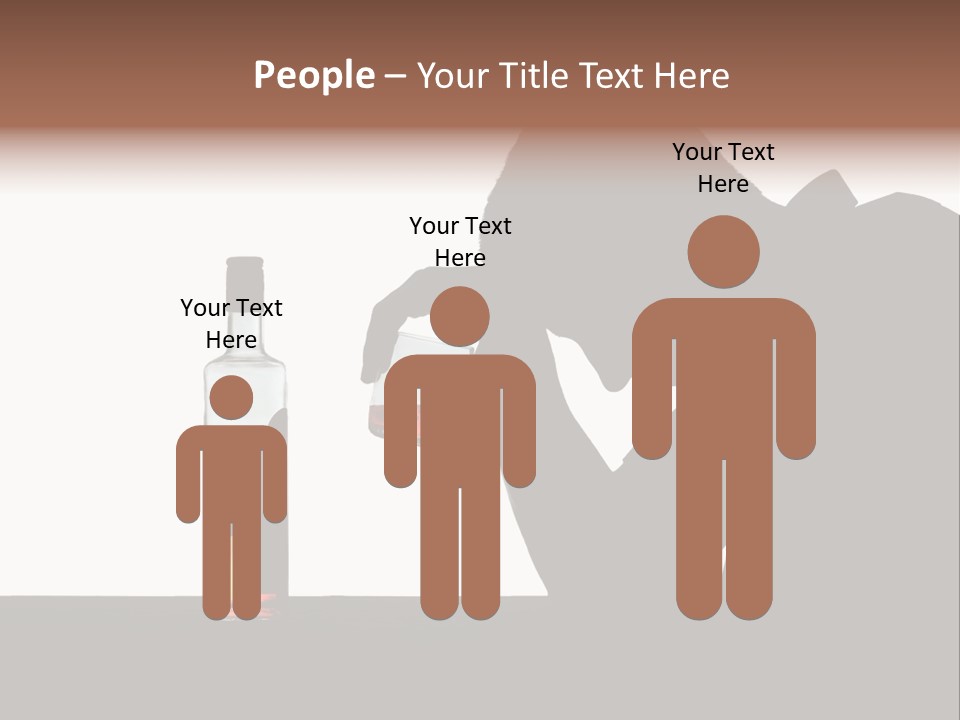 Black Silhouette Addict PowerPoint Template