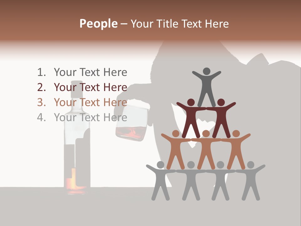 Black Silhouette Addict PowerPoint Template