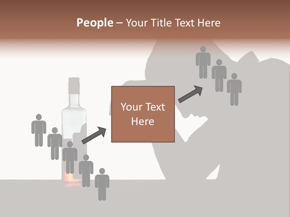 Black Silhouette Addict PowerPoint Template