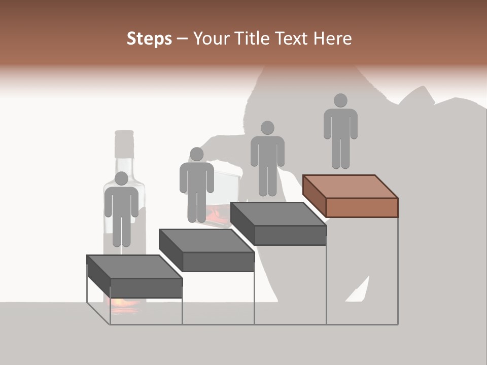 Black Silhouette Addict PowerPoint Template