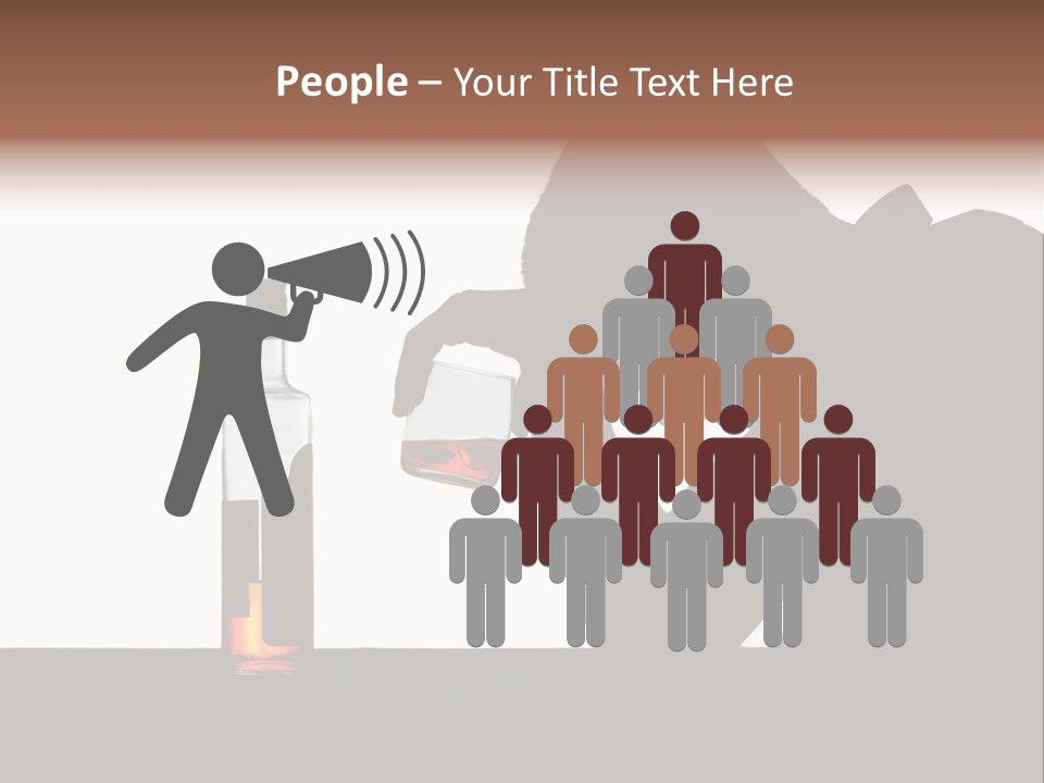 Black Silhouette Addict PowerPoint Template