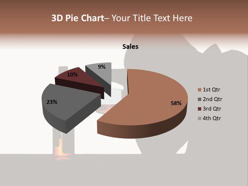 Black Silhouette Addict PowerPoint Template