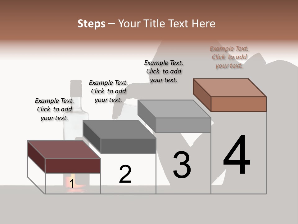 Black Silhouette Addict PowerPoint Template