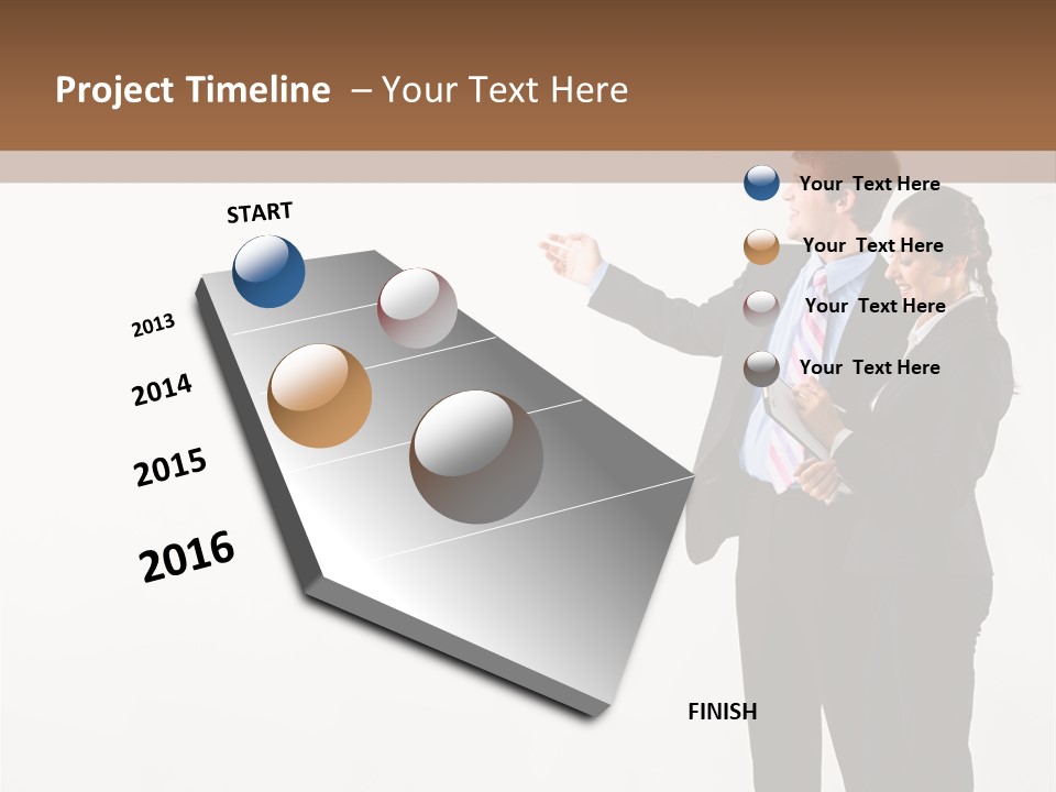 Writing Happy Pointing PowerPoint Template