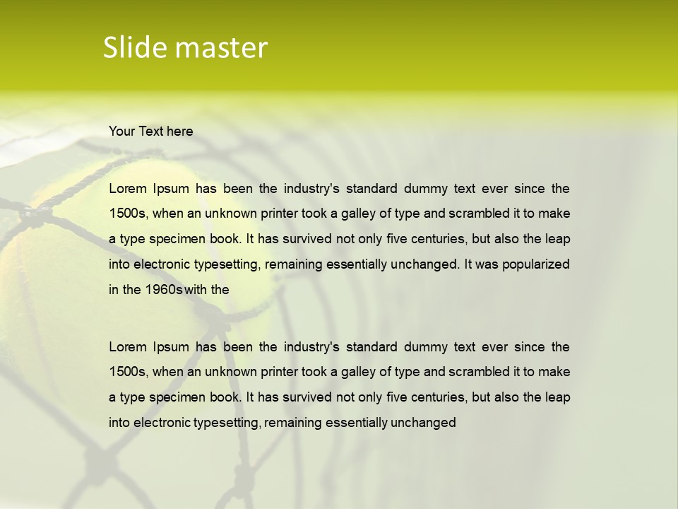 Outdoor Court Isolated PowerPoint Template