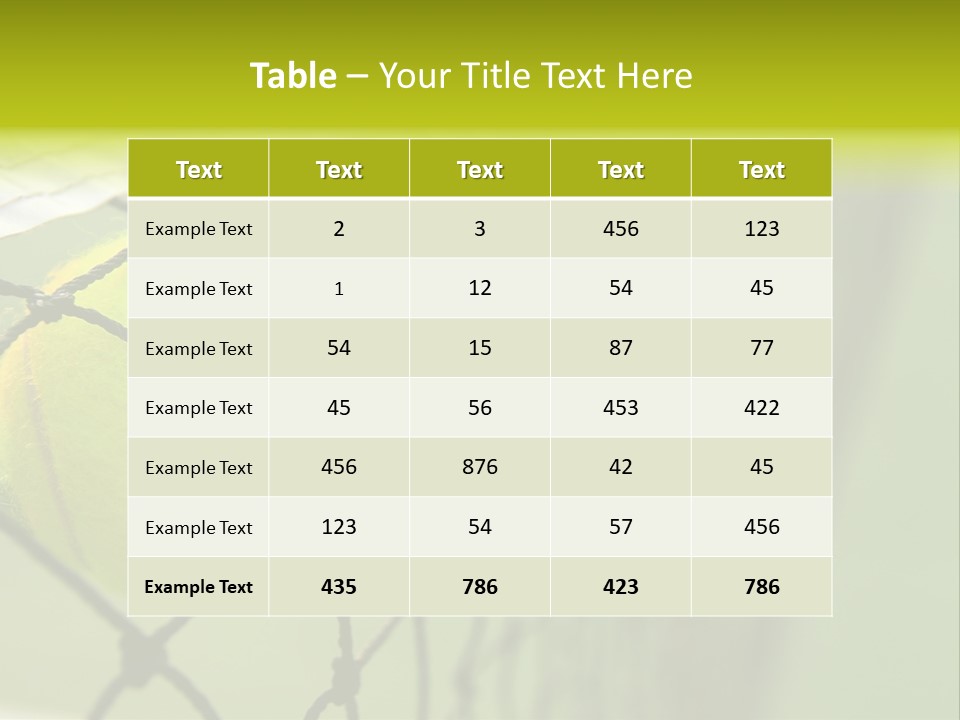 Outdoor Court Isolated PowerPoint Template