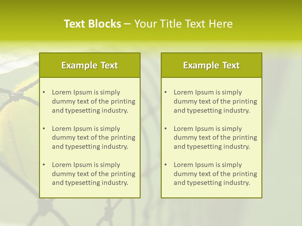 Outdoor Court Isolated PowerPoint Template