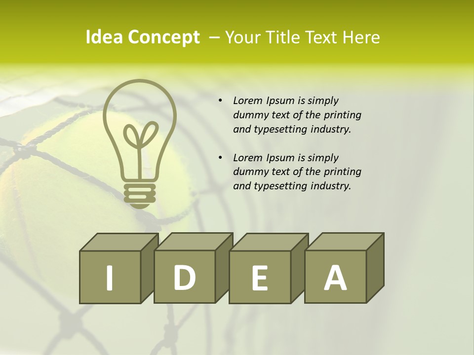 Outdoor Court Isolated PowerPoint Template