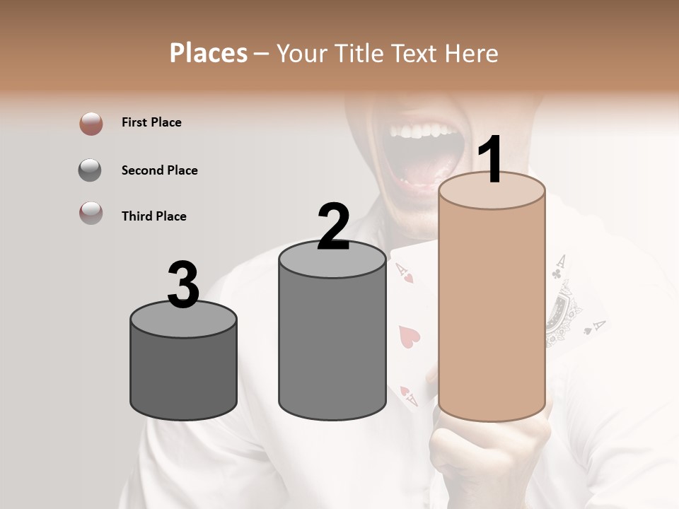 Grey Person Gamble PowerPoint Template