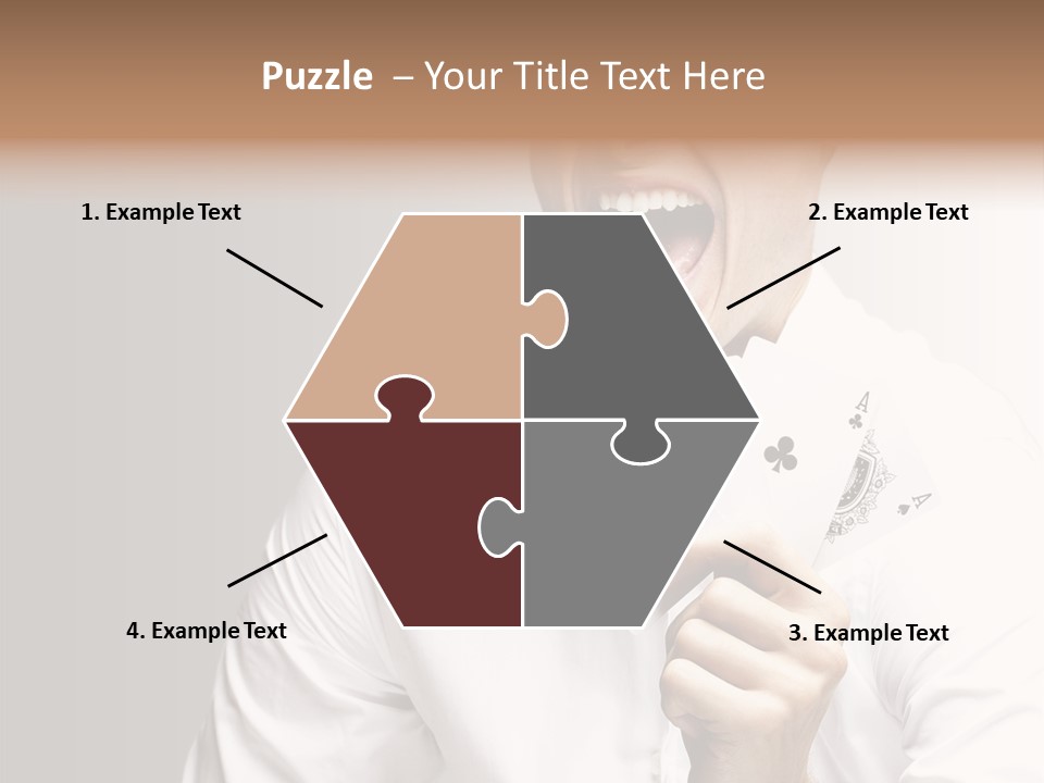 Grey Person Gamble PowerPoint Template