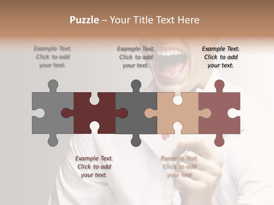 Grey Person Gamble PowerPoint Template