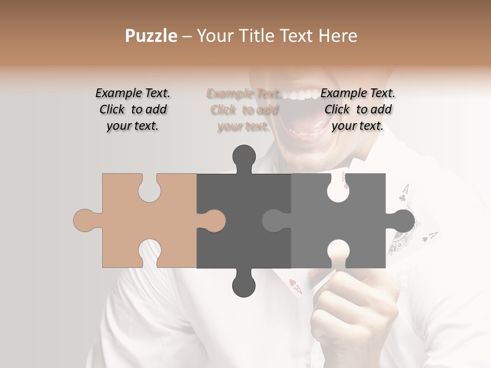 Grey Person Gamble PowerPoint Template