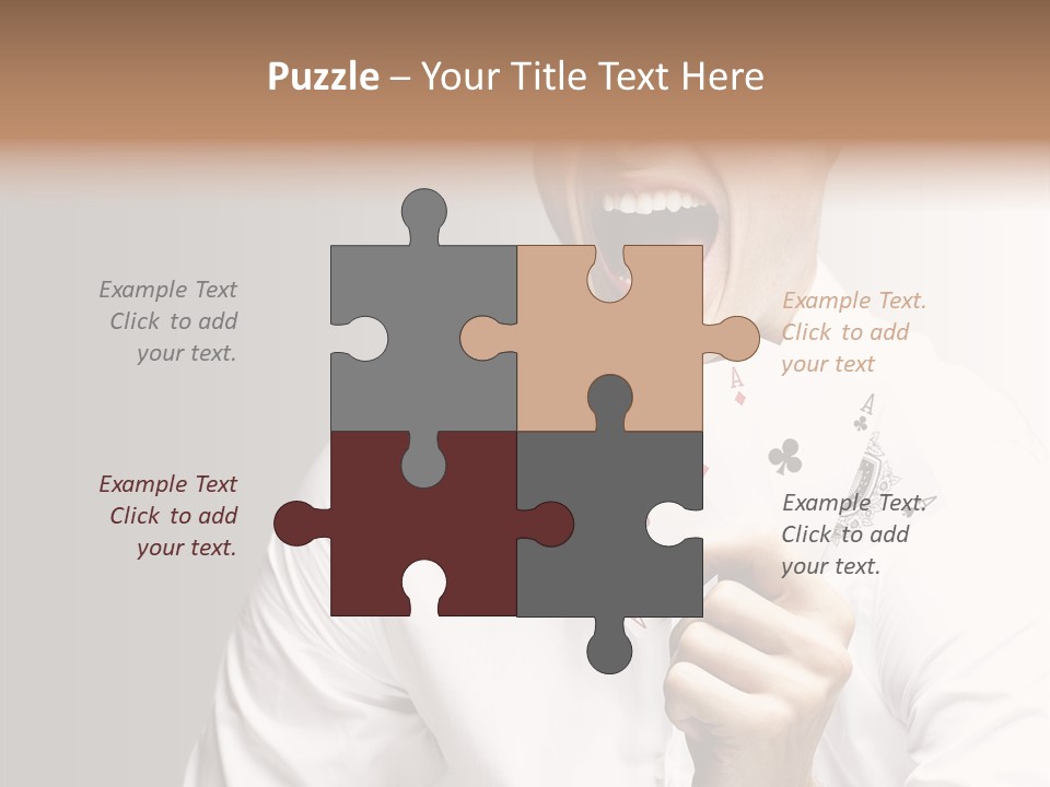 Grey Person Gamble PowerPoint Template