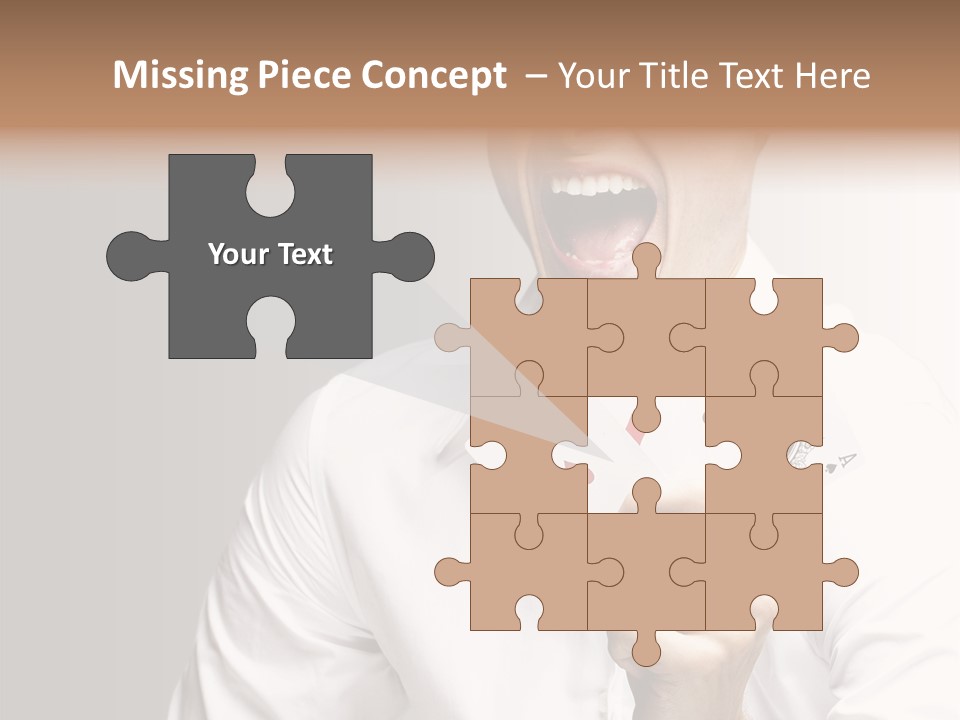 Grey Person Gamble PowerPoint Template