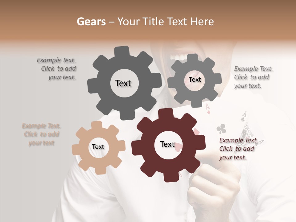 Grey Person Gamble PowerPoint Template