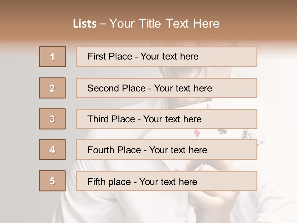 Grey Person Gamble PowerPoint Template
