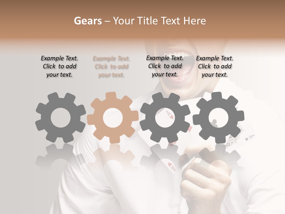 Grey Person Gamble PowerPoint Template