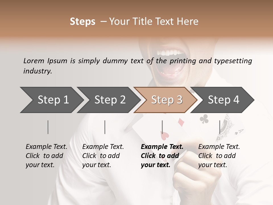 Grey Person Gamble PowerPoint Template