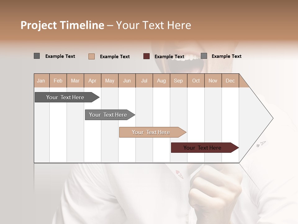 Grey Person Gamble PowerPoint Template