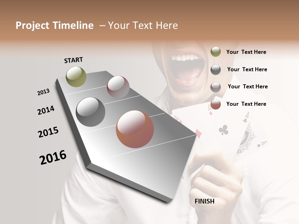 Grey Person Gamble PowerPoint Template