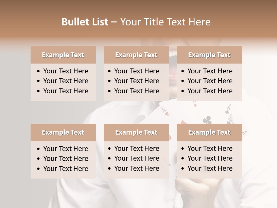 Grey Person Gamble PowerPoint Template