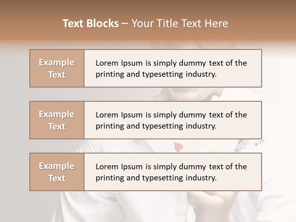 Grey Person Gamble PowerPoint Template