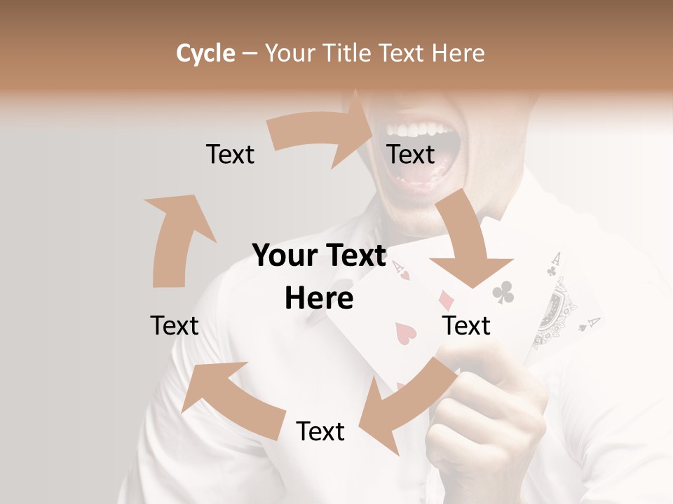 Grey Person Gamble PowerPoint Template