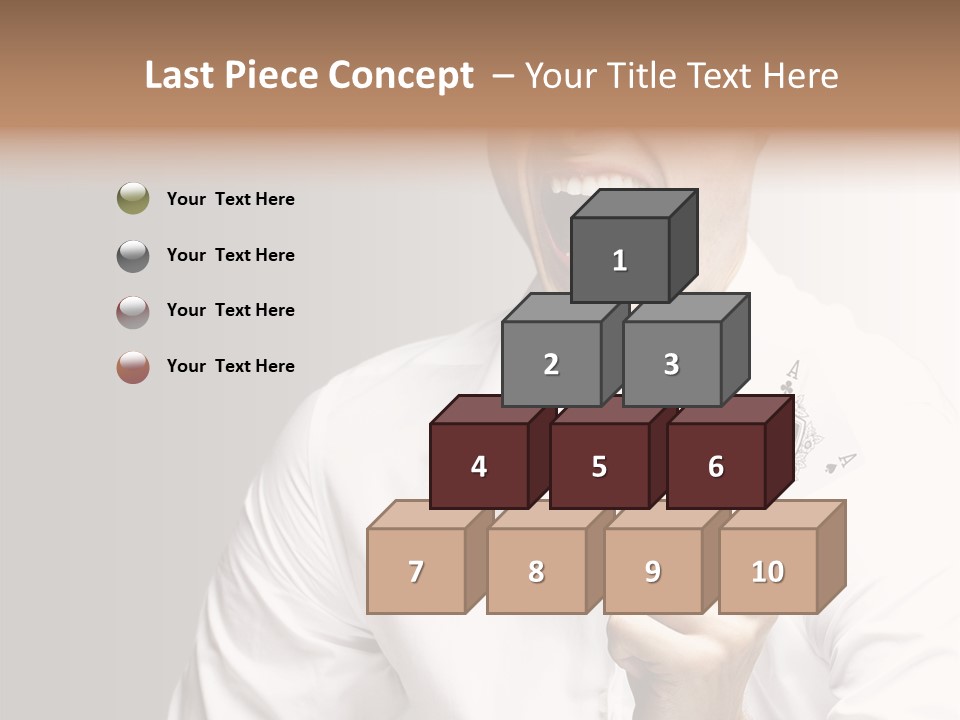 Grey Person Gamble PowerPoint Template