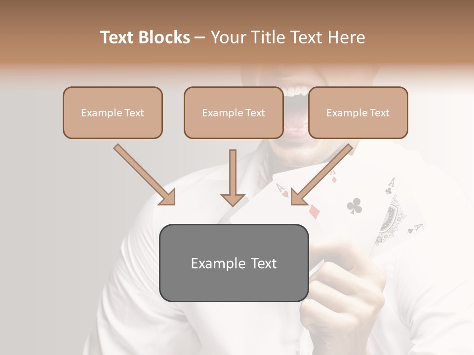 Grey Person Gamble PowerPoint Template
