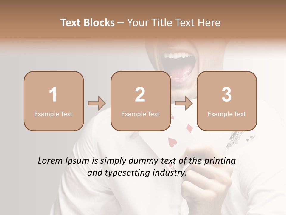 Grey Person Gamble PowerPoint Template