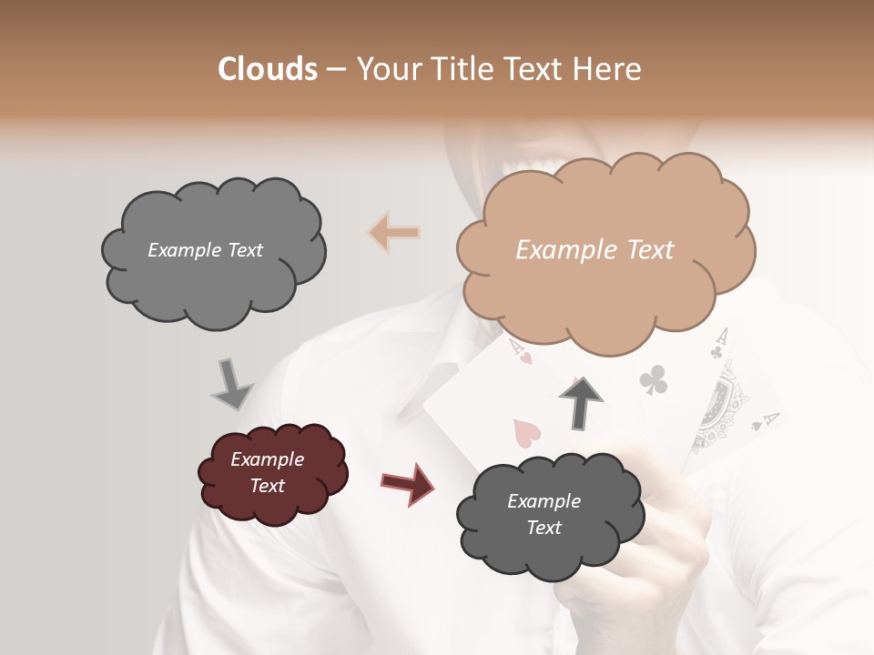 Grey Person Gamble PowerPoint Template