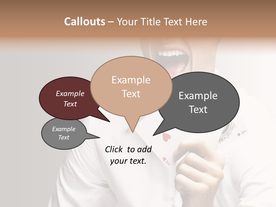 Grey Person Gamble PowerPoint Template