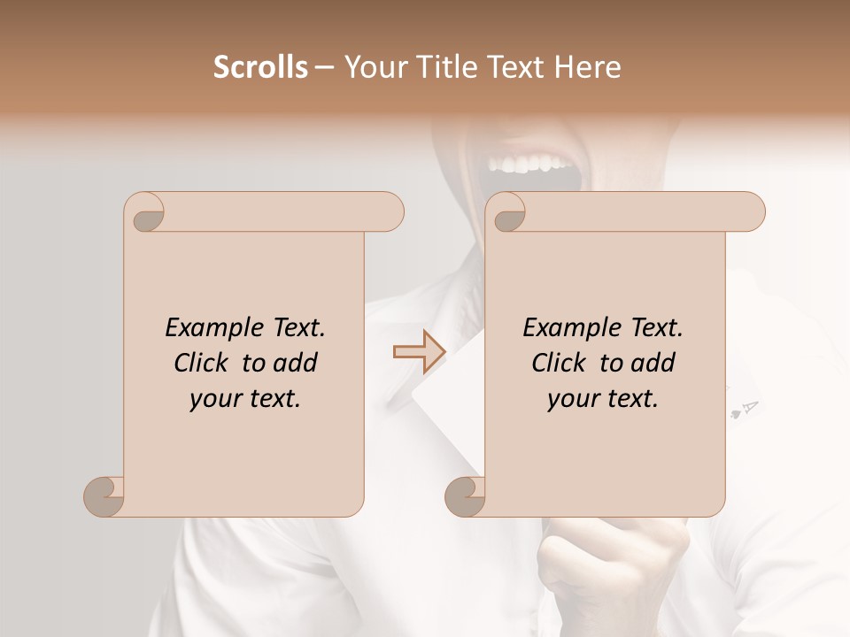 Grey Person Gamble PowerPoint Template