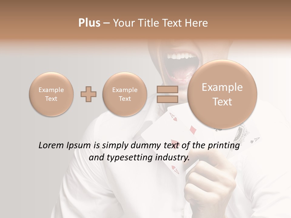 Grey Person Gamble PowerPoint Template