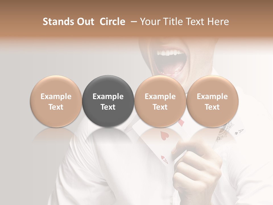Grey Person Gamble PowerPoint Template