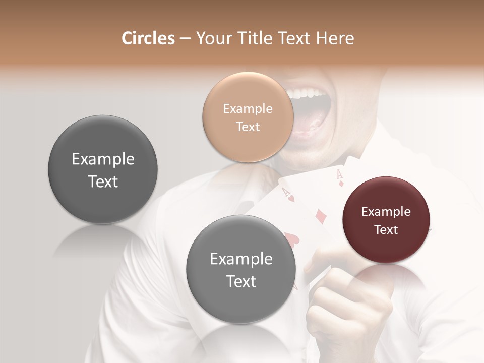 Grey Person Gamble PowerPoint Template