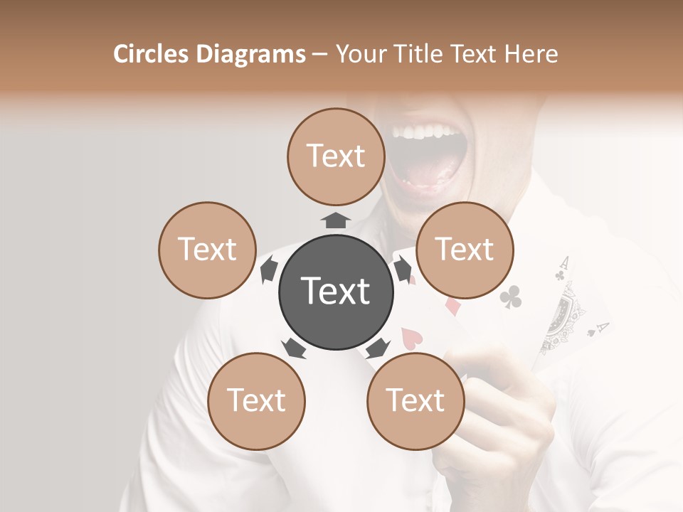 Grey Person Gamble PowerPoint Template