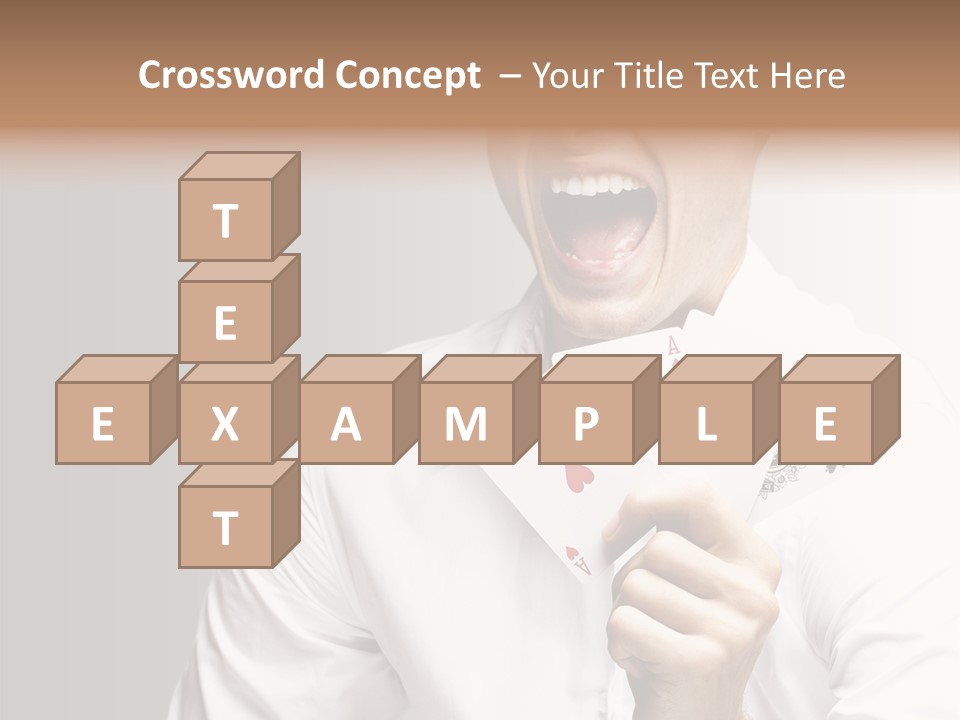 Grey Person Gamble PowerPoint Template