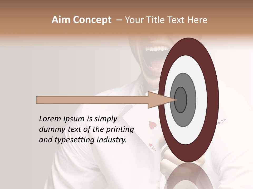 Grey Person Gamble PowerPoint Template