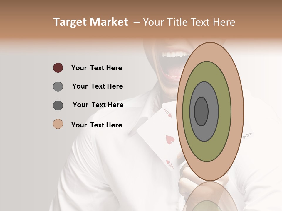 Grey Person Gamble PowerPoint Template